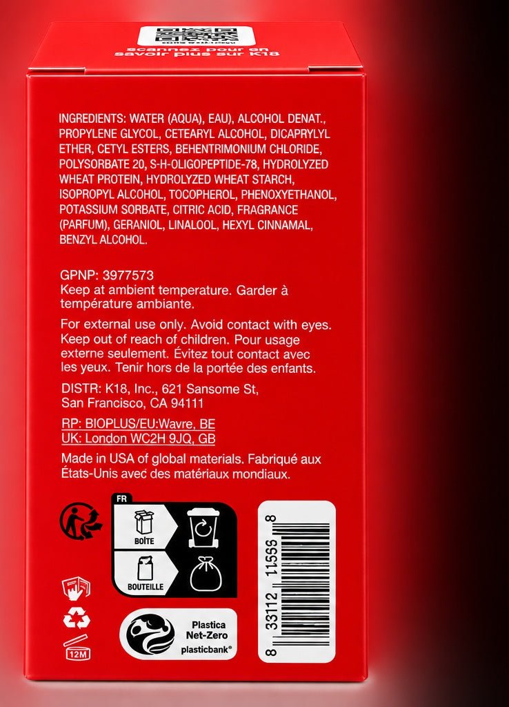 K18 Masque Réparateur Moléculaire Leave-In — Traitement 4 Minutes